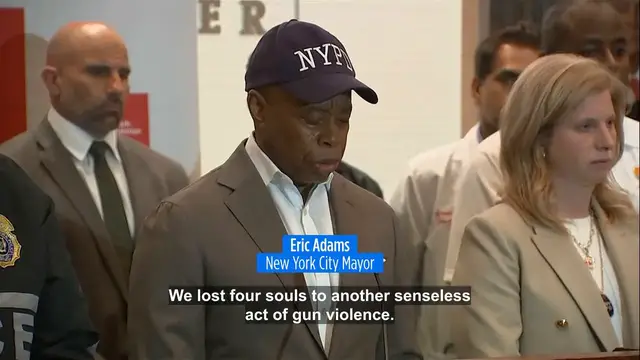 'Video thumbnail for Gunman kills four at Manhattan office building in New York City'