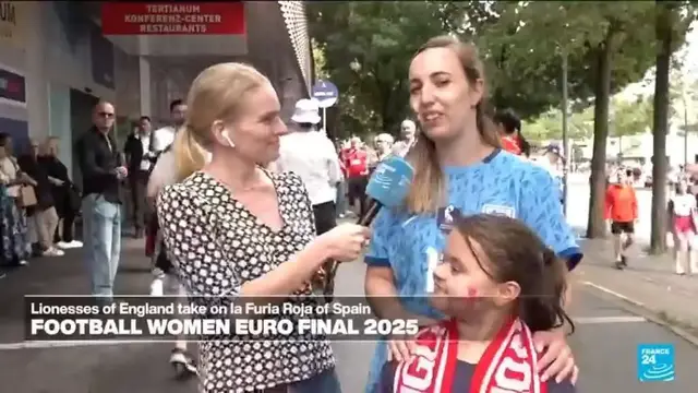 'Video thumbnail for Euro 2025: Lionesses of England take on la Furia Roja of Spain'