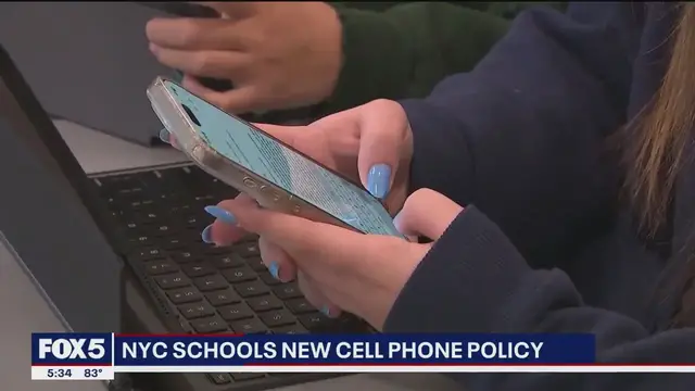 'Video thumbnail for NYC schools new cell phone policy'