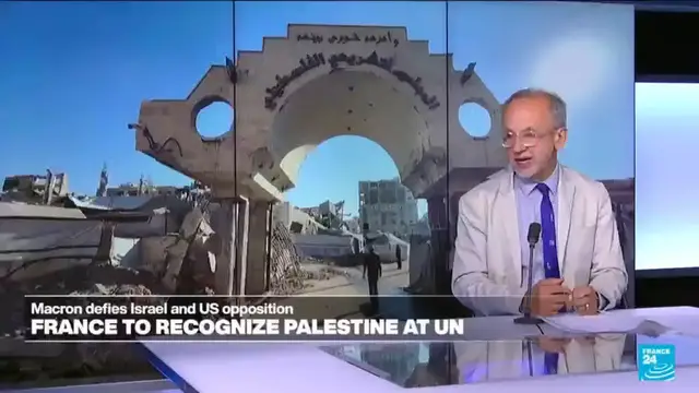 'Video thumbnail for French plan to recognise Palestinian state draws fire from Israel, US'