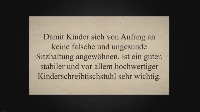 'Video thumbnail for Kinderschreibtischstuhl '