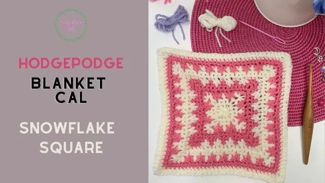 'Video thumbnail for Snowflake Granny Square | Hodgepodge Blanket CAL'