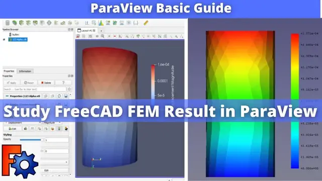 'Video thumbnail for Analyze FreeCAD FEM result in ParaView | FreeCAD Tutorial | FreeCAD FEM | FreeCAD ParaView |'
