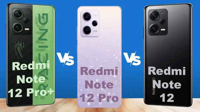 'Video thumbnail for Redmi Note 12 Pro + vs Redmi Note 12 Pro vs Redmi Note 12 5G'