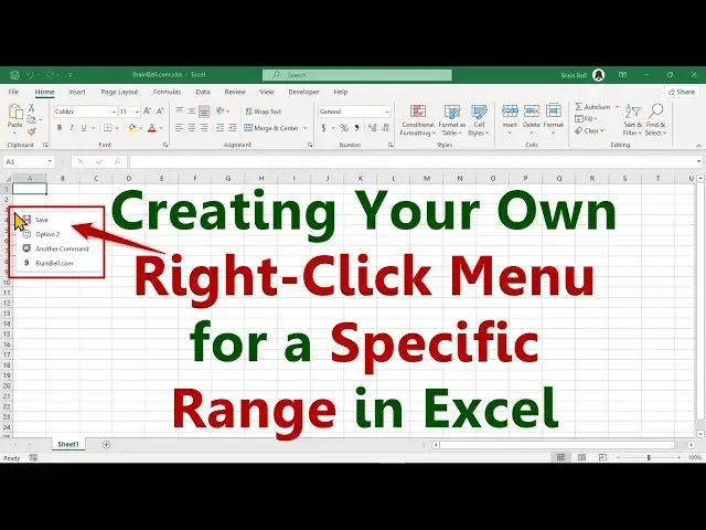'Video thumbnail for Creating Your Own Right-Click Menu for Specific Cell Ranges in Excel'
