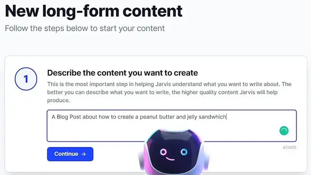 'Video thumbnail for How to Only Write About 20% of a Blog Post with Jasper AI (was Jarvis AI)'