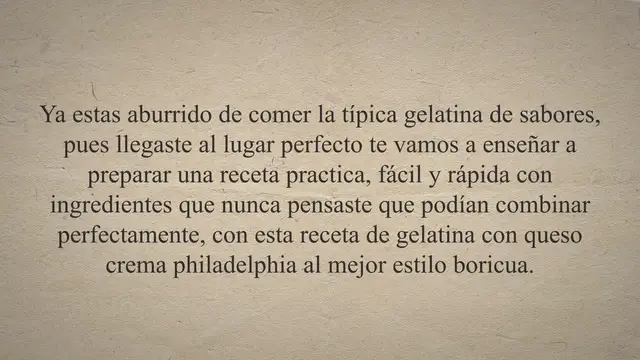 'Video thumbnail for Receta 【Gelatina con Queso Crema】 de Puerto Rico ➤ CREMOSA'