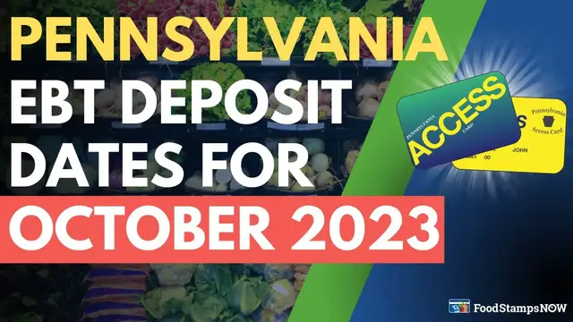 'Video thumbnail for Pennsylvania Food Stamp Deposit Dates for October 2023'