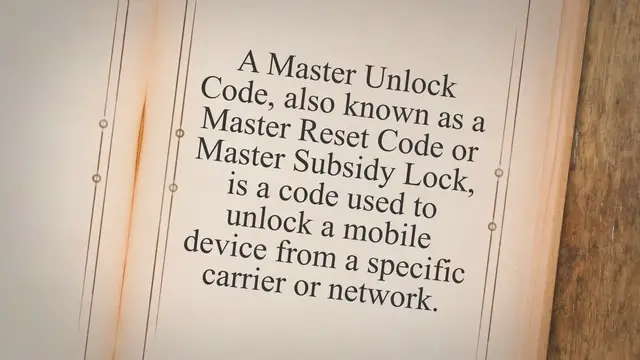 'Video thumbnail for What is Master Unlock Code?'