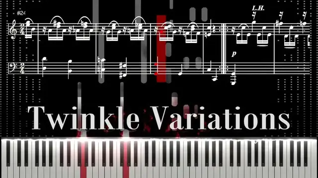 'Video thumbnail for "Twinkle Twinkle Little Star" Variations Piano Tutorial | Sheet Music | Mozart'