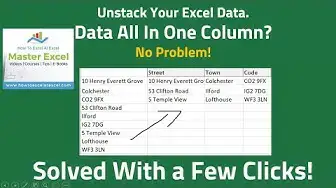 'Video thumbnail for Unstack Your Excel Data From Columns To Rows'