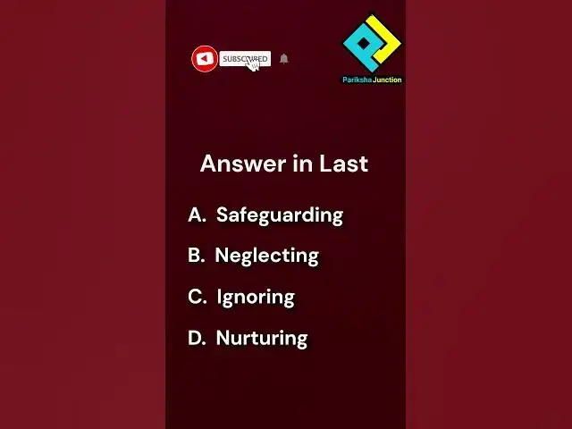 'Video thumbnail for Answer the Question ? #Parikshajn | #ParikshaJunction | #shorts #reels #education #governmentexam'
