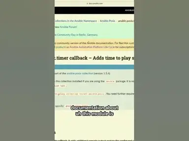 'Video thumbnail for Leveraging Ansible Callback Plugins for Enhanced Performance'