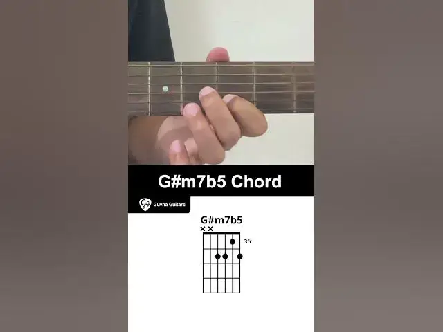 'Video thumbnail for How To Play The G#m7b5 Chord On Guitar - Guvna Guitars'