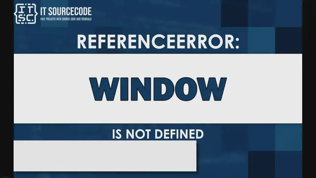 'Video thumbnail for Referenceerror: window is not defined'