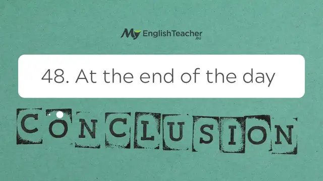 'Video thumbnail for 76 In Conclusion Synonyms'