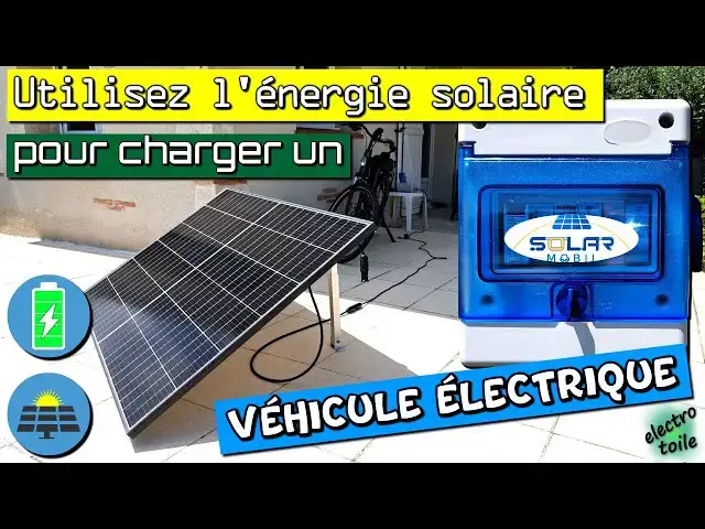 'Video thumbnail for Borne de recharge Plug and Play pour véhicule électrique Solar Mobil avec kit solaire'
