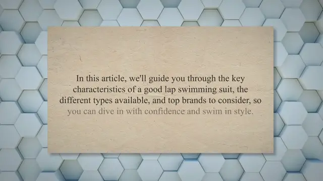 'Video thumbnail for Swimming in Style: How to Choose the Perfect Bathing Suit for Lap Swimming'