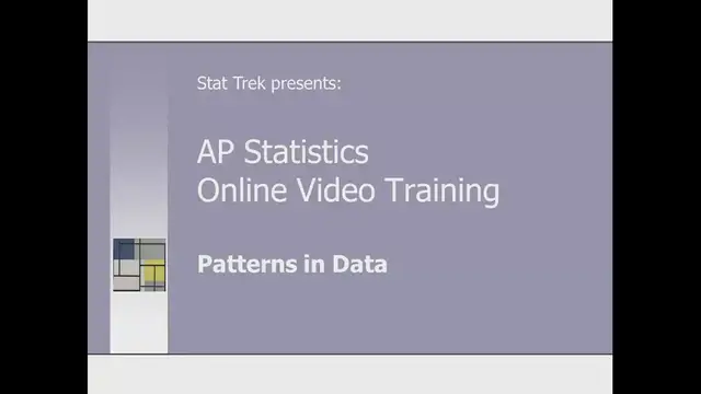 'Video thumbnail for AP Statistics: Patterns in Data'