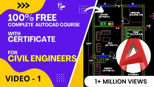 'Video thumbnail for Short Intro Of AutoCAD (Video-1) | Complete autocad tutorial for Civil Engineers'