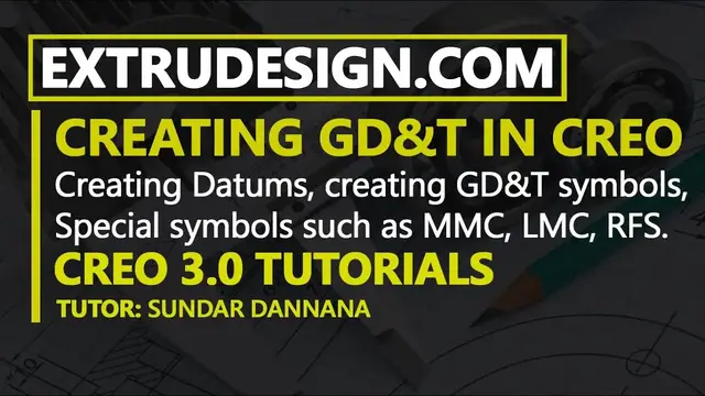 'Video thumbnail for How to Create a Drawing with GD&T in creo 3.0'
