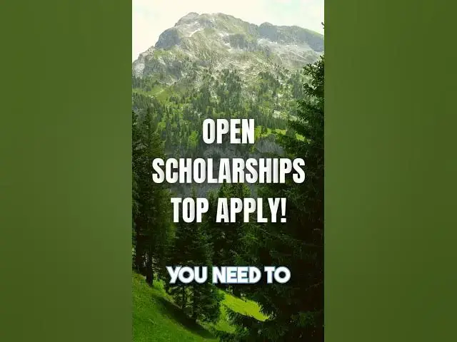 'Video thumbnail for Open Scholarships to Apply now! #scholarship #studyabroad'