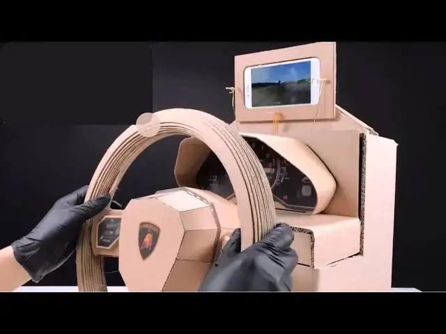 'Video thumbnail for How To Make Cardboard Gaming Steering Wheel For Mobile!'