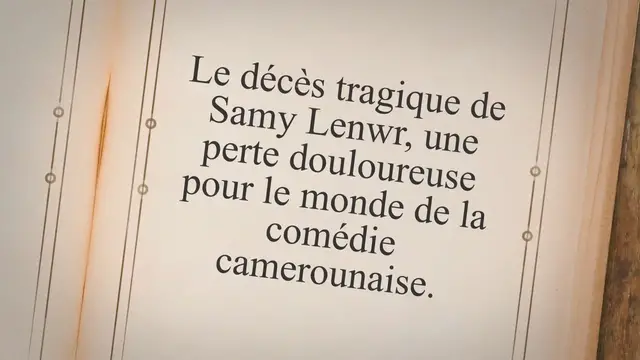 'Video thumbnail for Le décès tragique de Samy Lenwr aujourd’hui'