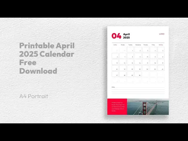 'Video thumbnail for April 2025 Calendar PowerPoint Template Free Download'