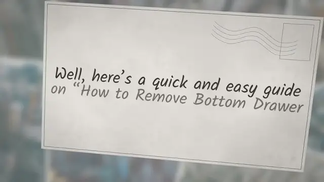 'Video thumbnail for How to Remove Bottom Drawer from Oven? Few Steps Guide (2022)'