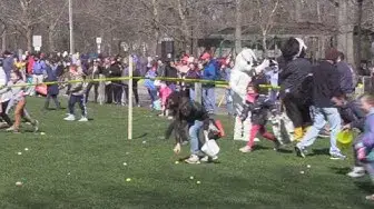 'Video thumbnail for Kiddos Hopping For Easter Egg Hunt'