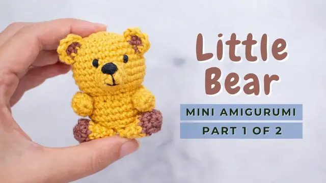 'Video thumbnail for How to crochet a mini amigurumi Teddy Bear! Teddy Bear amigurumi free pattern PART 1'