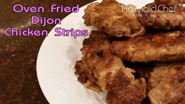 'Video thumbnail for Oven Fried Dijon Chicken Strips | Dining In With Danielle'