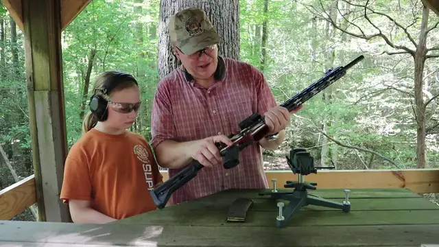 'Video thumbnail for Double Eagle Gunworks. Emma Shoots an AR-15 and a .22 Revolver!'