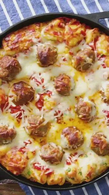 'Video thumbnail for Recipes, Videos, Food & Travel Shows ,Meatball Sub Bubble Bake'