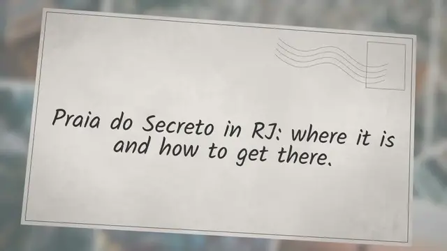 'Video thumbnail for Praia do Secreto in RJ: where it is and how to get there'