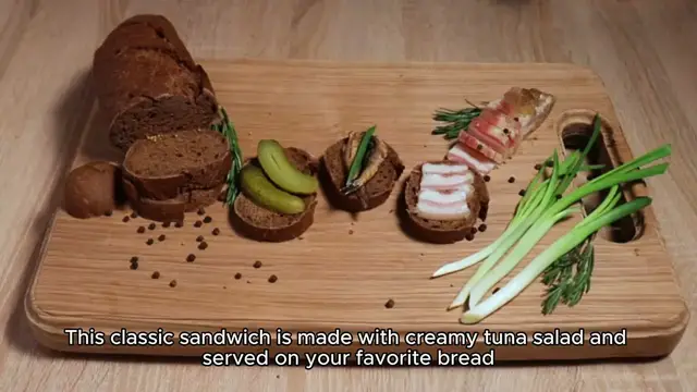 'Video thumbnail for tuna salad sandwich recipe'