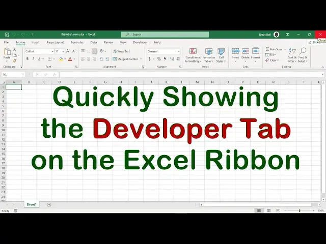 'Video thumbnail for How to Quickly Display the Developer Tab on the Excel Ribbon'
