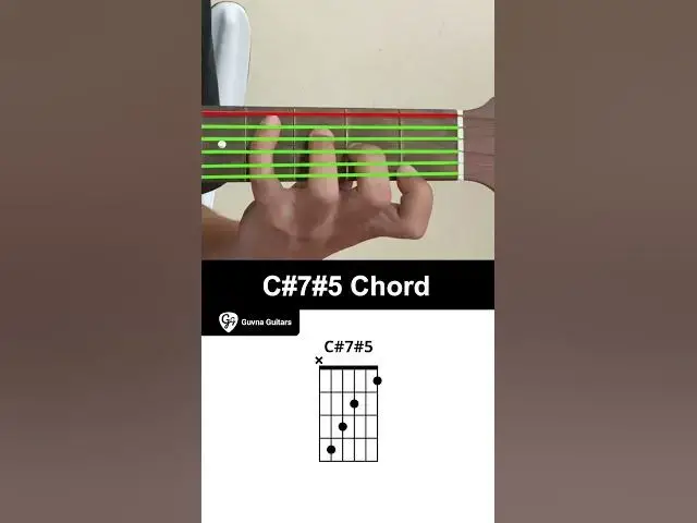 'Video thumbnail for How To Play The C#7#5 Chord On Guitar - Guvna Guitars'