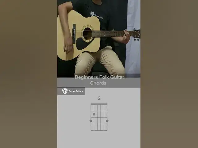 'Video thumbnail for Beginners Folk Guitar Chords play along with me - Guvna Guitars'