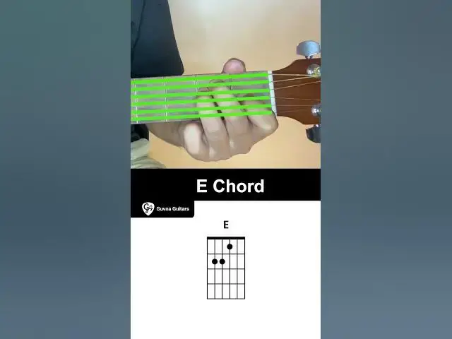 'Video thumbnail for How To Play The E Chord On Guitar - Guvna Guitars'