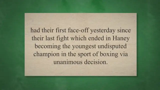 'Video thumbnail for Devin Haney DROPS the Franchise Belt | New Faceoff 2'