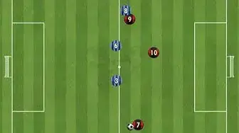 'Video thumbnail for Defending soccer drills - 3v3 defending the counterattack small sided game'