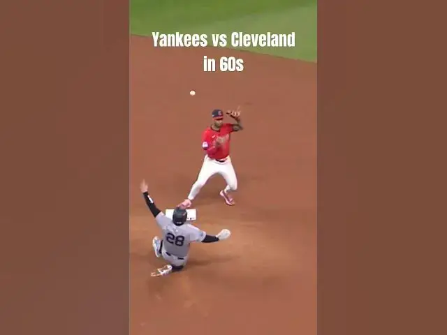 'Video thumbnail for Yankees vs Cleveland in 60s #baseball #beisbol #yankees #juansoto'
