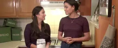 'Video thumbnail for Backstage Bite with Katie Lynch: Barrett Doss Whips Up Groundhog Crumbles!'