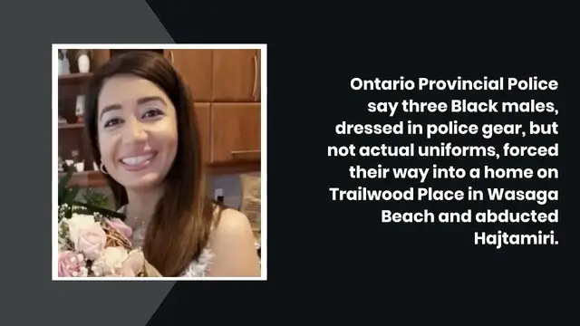 'Video thumbnail for Abduction of Elnaz Hajtamiri from Wasaga Beach, Ontario - Missing Since January 2022'
