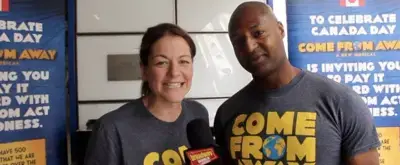 'Video thumbnail for Video: Happy Canada Day from the West End Cast of COME FROM AWAY'