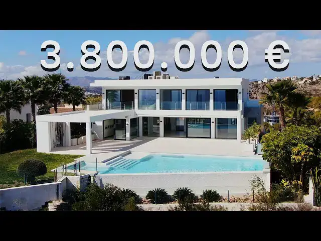 'Video thumbnail for Touring a €3.800.000 Modern Estate FIRST LINE in SPAIN, costablanca'