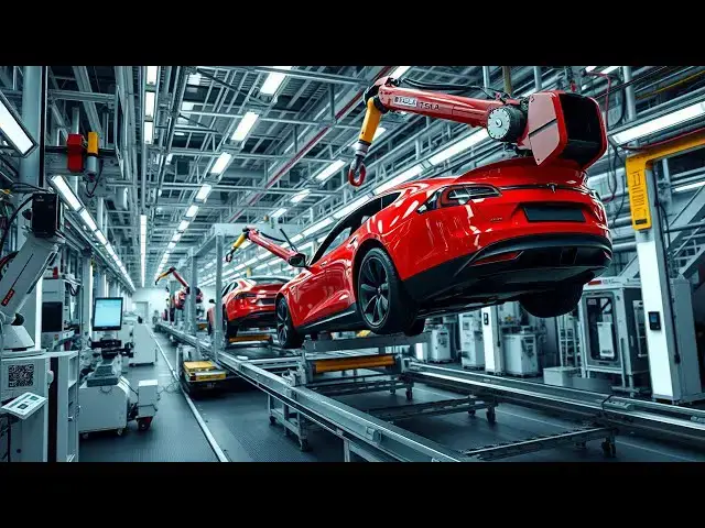 'Video thumbnail for 🚗 American Tesla Factory Tour  Best EV Supercars Manufacturing & US Assembly Line ⚡🔧'