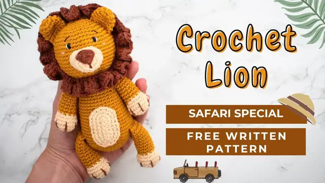 'Video thumbnail for Amigurumi Lion | Crochet Free Pattern - Safari Animals crochet'